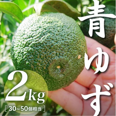 三原村産　青ゆず(キズあり、サイズ不揃い)　2kg