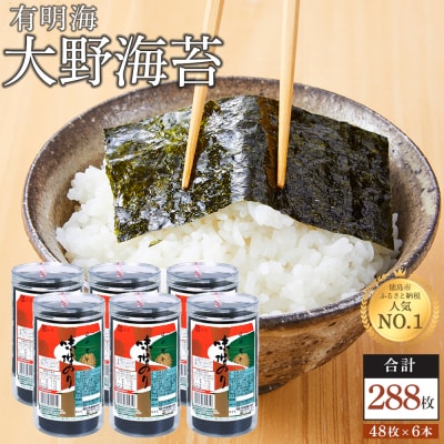 海苔 乾物 大野海苔 288枚 ( 48枚 × 6本 ) 【AN001】