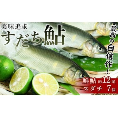 数量限定!!【とくしま特選ブランド】美味追求 すだち鮎(鮮鮎 約12尾・スダチ7個)【AT001】