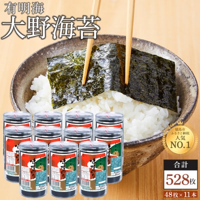 海苔 乾物 大野海苔 528枚 ( 48枚 × 11本 )【AN002】