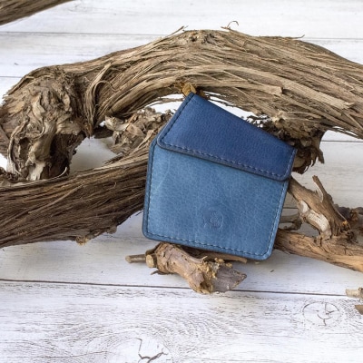 本革 藍染め オリガミコインケース【CT004】