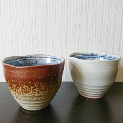 大谷焼 幻の渦潮そば猪口セット【EE001】