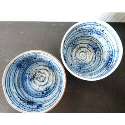 大谷焼 幻の渦潮そば猪口セット【EE001】