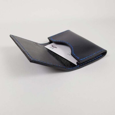阿波レザー　本藍染め 名刺入れ【CZ005】