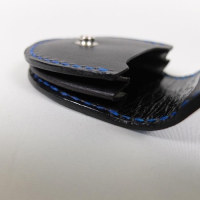 阿波レザー　本藍染め 丸型小銭入れ【CZ016】