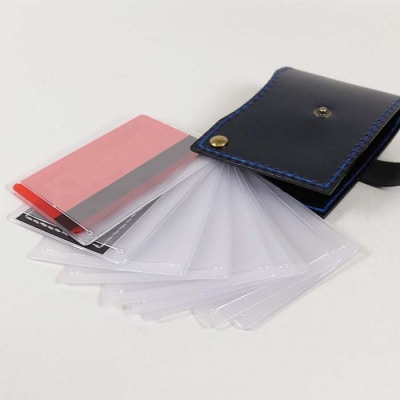 阿波レザー　本藍染パラパラカードケース【CZ023】