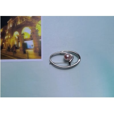 【特選品】淡水バロック真珠ブローチ【EH006】