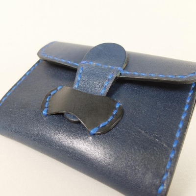 阿波レザー　本藍染め 小銭入れ【CZ007】