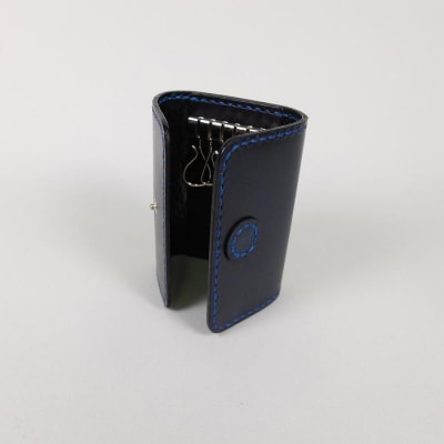 阿波レザー　本藍染め キーケース【CZ006】