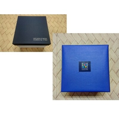 大谷焼 幻の渦潮麺鉢セット(茶・白)【EE003】