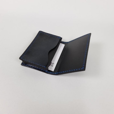 阿波レザー　本藍染め 名刺入れ　CC-2【CZ017】