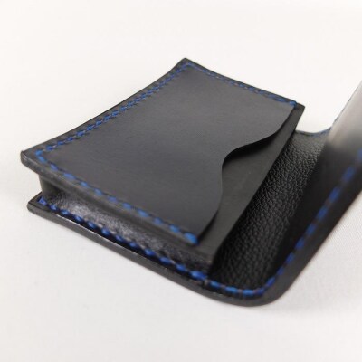 阿波レザー　本藍染め 名刺入れ　CC-2【CZ017】