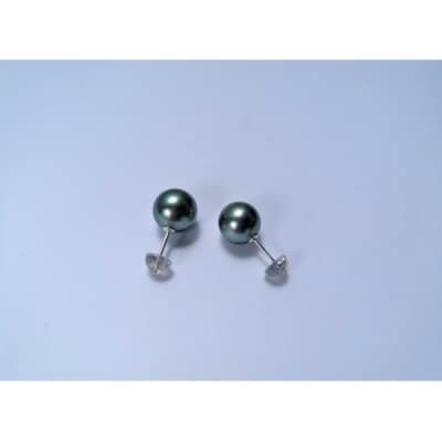 【特選品】黒蝶真珠ピアス【EH008】