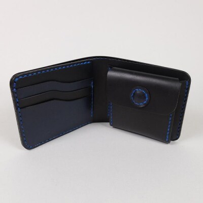 阿波レザー 本藍染め 2つ折り財布【CZ009】