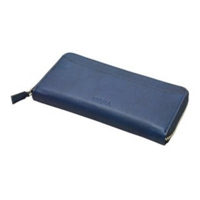 本革 藍染め ラウンド長財布【CT008】