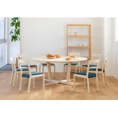 「イストク」POODLEサイドチェア　ホワイトアッシュ【DT005】