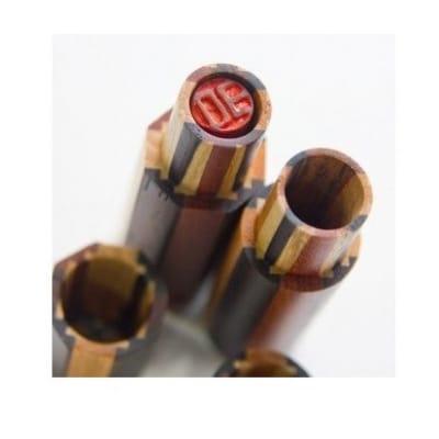 【匠の技】高級木材 寄せ木印鑑ケース(丸形)【DK005VC01】