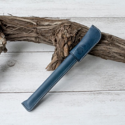 本革　藍染め　ボールペン革巻き【CT011】