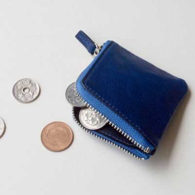 本革 藍染め 10°(じゅうど)コインケース【CT015】