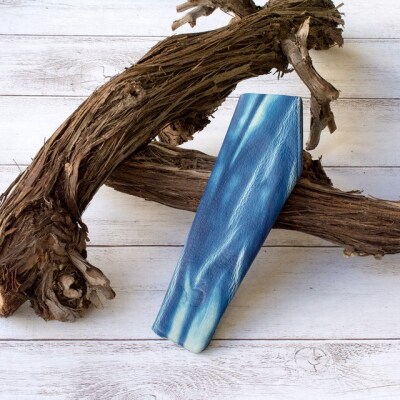 本革 藍染め 絞り オリガミペンケース【CT014】