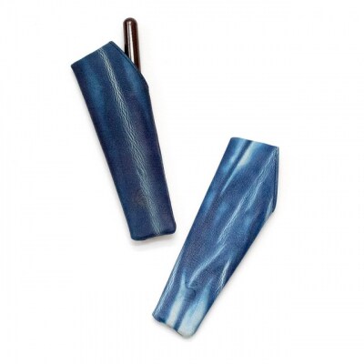 本革 藍染め 絞り オリガミペンケース【CT014】