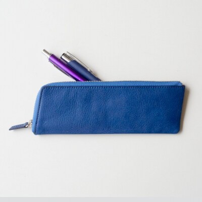 本革 藍染め 10°(じゅうど)ペンケース【CT017】
