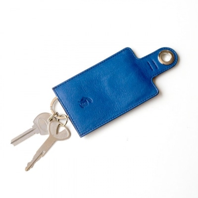 本革 藍染め ベル型キーケース【CT018】