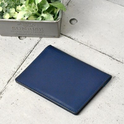 本革 藍染め 10°(じゅうど)カードケース【CT022】