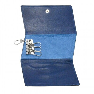 本革 藍染め 10°(じゅうど)キーケース【CT023】