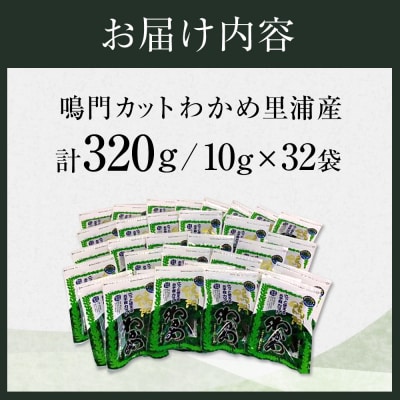 【徳島県認証マーク付】鳴門カットわかめ里浦産10g×32【BC010】