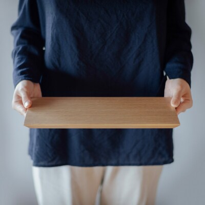 TSUKI-JIRI WOOD PLATE オークフラット M【DR030】