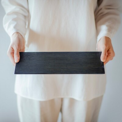 TSUKI-JIRI WOOD PLATE フラット藍染 S【DR033】