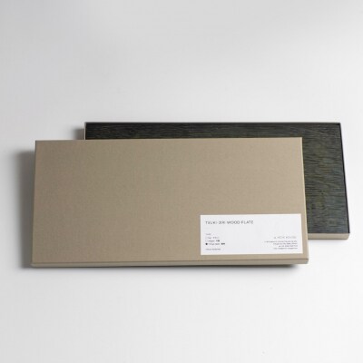 TSUKI-JIRI WOOD PLATE フラット藍染 M【DR034】