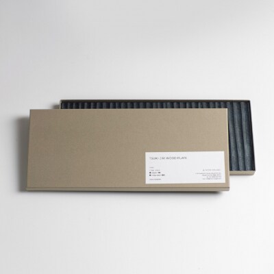 TSUKI-JIRI WOOD PLATE 木彫藍染 M【DR036】