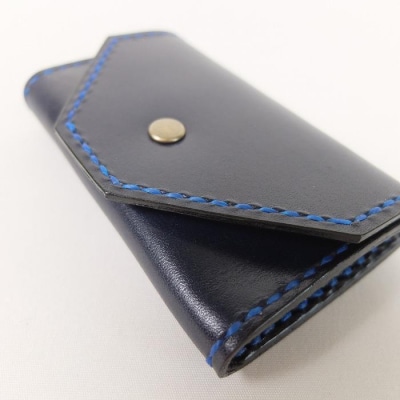阿波レザー　本藍染名刺入れ　CC-3【CZ047】