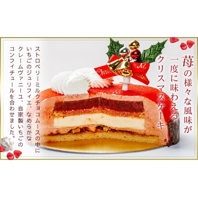 【数量限定】クリスマスケーキノエルフレーズ 5号【CM028】