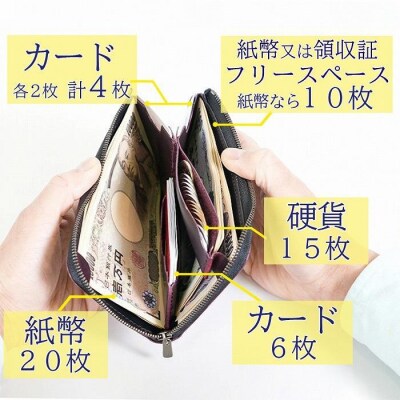 クラッチーノ L-ZIP 長財布(ネイビー)【CZ053VC04】