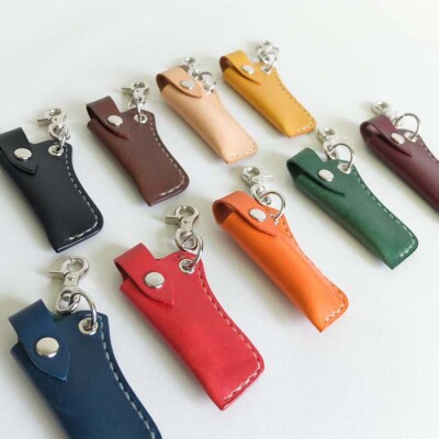 レザーリップケース(チョコ)【CZ056】