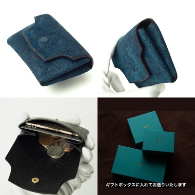 【本革・手縫い】本藍染エレファントのコインケース【CY027】