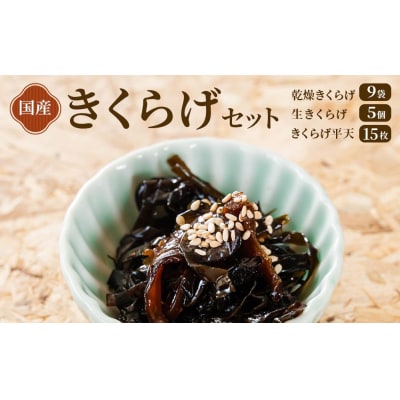 きくらげセット(乾燥きくらげ・生きくらげ・きくらげ平天)【GJ004】