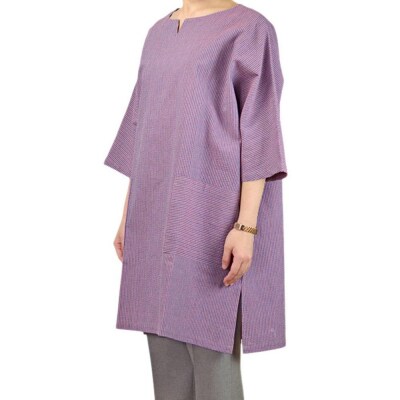 阿波しじらチュニック(紅藤色)【GN007VC01】