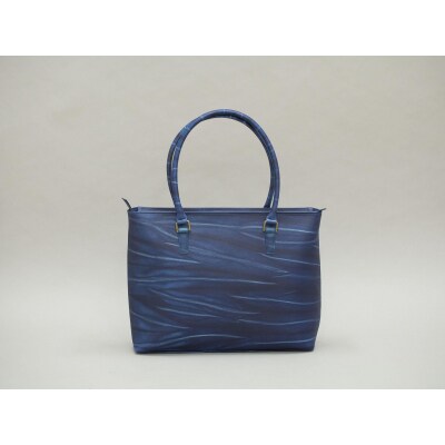 本革　藍染め　絞りトートバック【CT028】