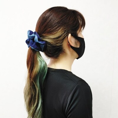 阿波藍・本藍染め　高級シュシュ【DB008】