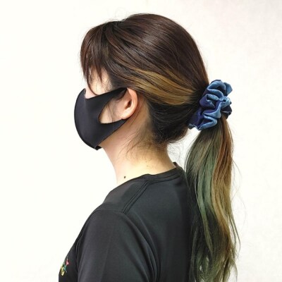 阿波藍・本藍染め　高級シュシュ【DB008】