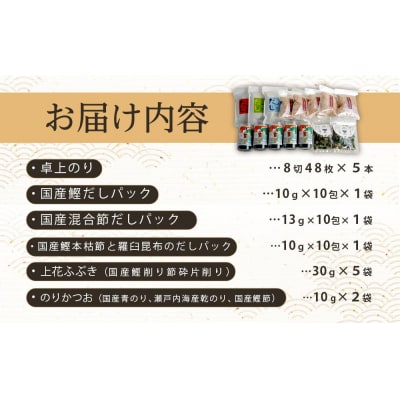 海の幸 15点 卓上のり・乾物 詰合せ【AV012】
