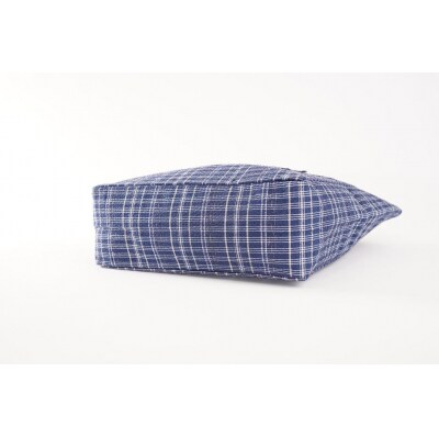 【カラー:マゼンダ×紺格子】カラフル阿波しじら織トート(大)【CV020VC02】