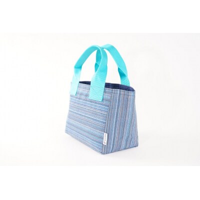 【カラー:マゼンダ×紺格子】カラフル阿波しじら織トート(小)【CV021VC01】