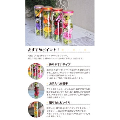 【ピンク】プリザーブドフラワー メルティ 高さ約16cm