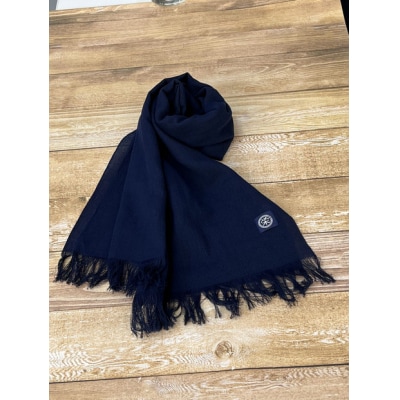 徳島市産 正藍先絲染 和田縞ストール 【濃紺色】【HZ001VC01】