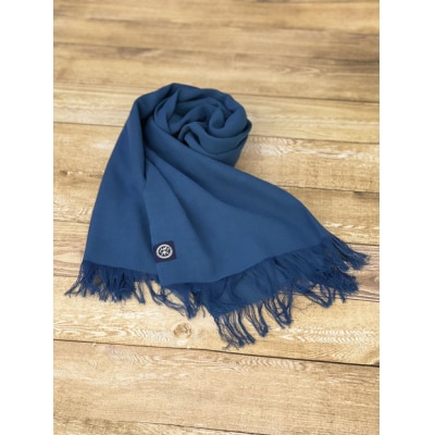 徳島市産 正藍先絲染 和田縞ストール 【浅葱色】【HZ001VC02】